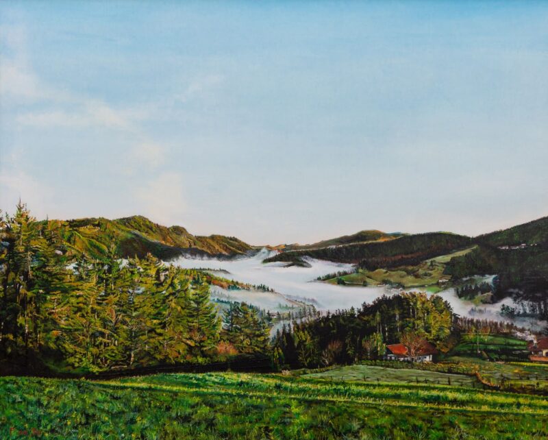 Niebla en Munitibar – Óleo sobre lienzo 92 x 73