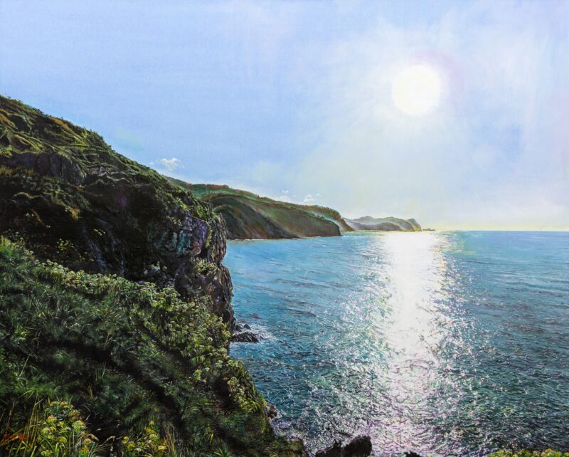 Sol de cara en Bakio – Óleo sobre lienzo 100 x 81