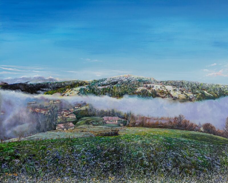 Motrollu con nieve – Óleo sobre lienzo 100 x 81